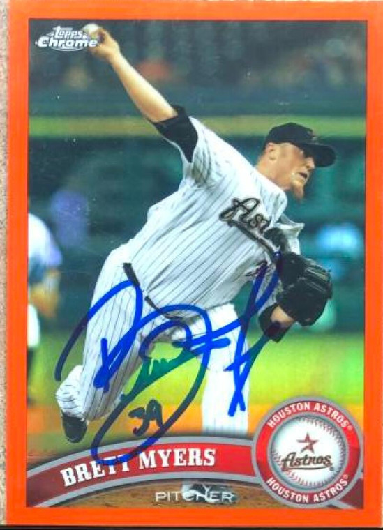 Brett Myers Autographed 2011 Topps Chrome Orange Refractor #146