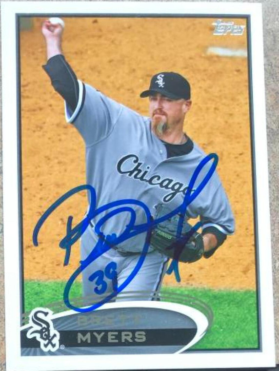 Brett Myers Autographed 2012 Topps Update #US71