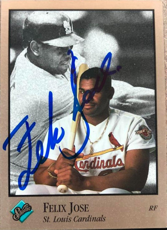 Felix Jose Autographed 1992 Studio #94