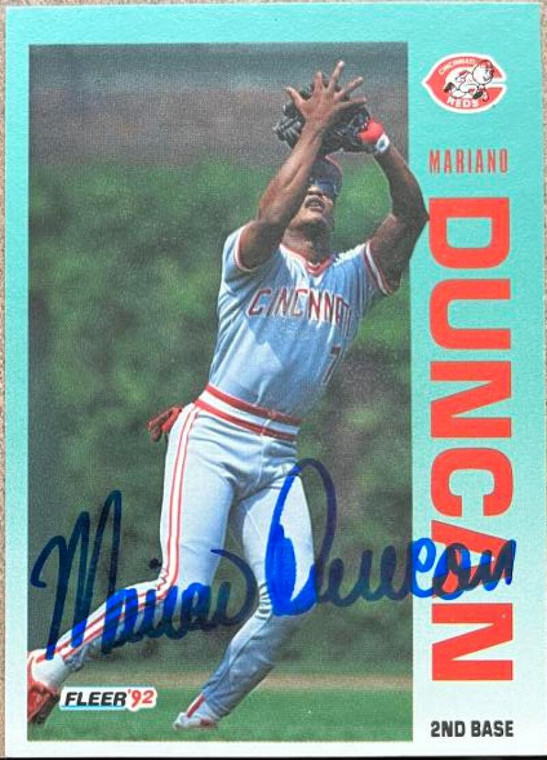 Mariano Duncan Autographed 1992 Fleer #406