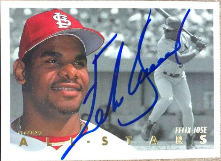 Felix Jose Autographed 1993 Fleer All-Stars NL #5