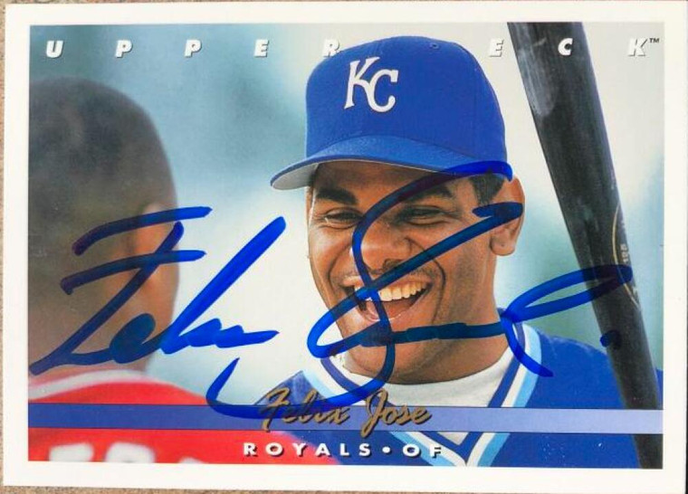 Felix Jose Autographed 1993 Upper Deck #542