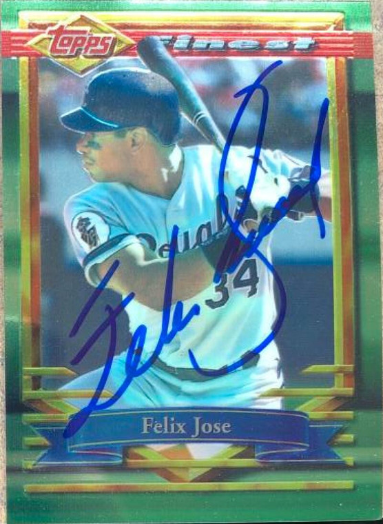 Felix Jose Autographed 1994 Topps Finest #306