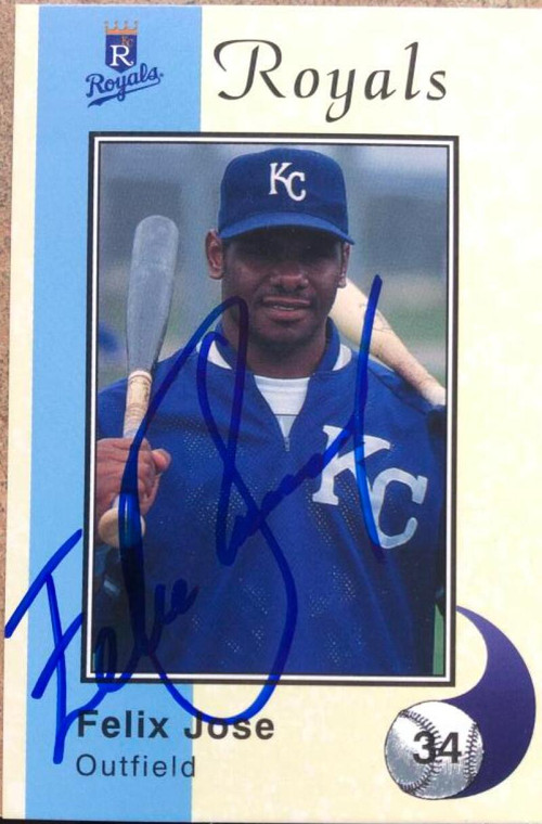 Felix Jose Autographed 1994 Kansas City Royals Police #NNO