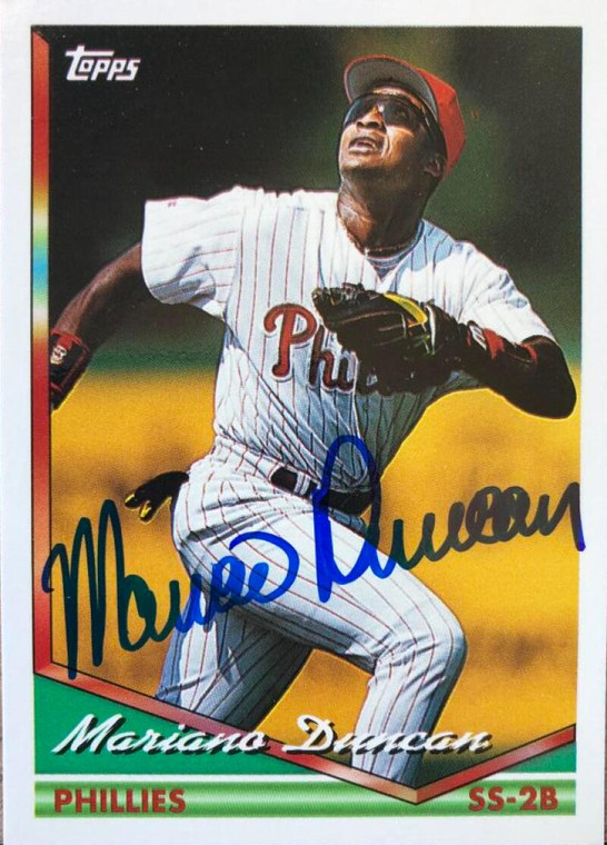 Mariano Duncan Autographed 1994 Topps #663
