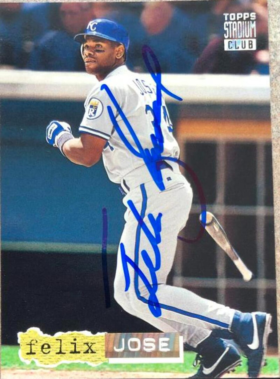 Felix Jose Autographed 1994 Stadium Club Golden Rainbow #298