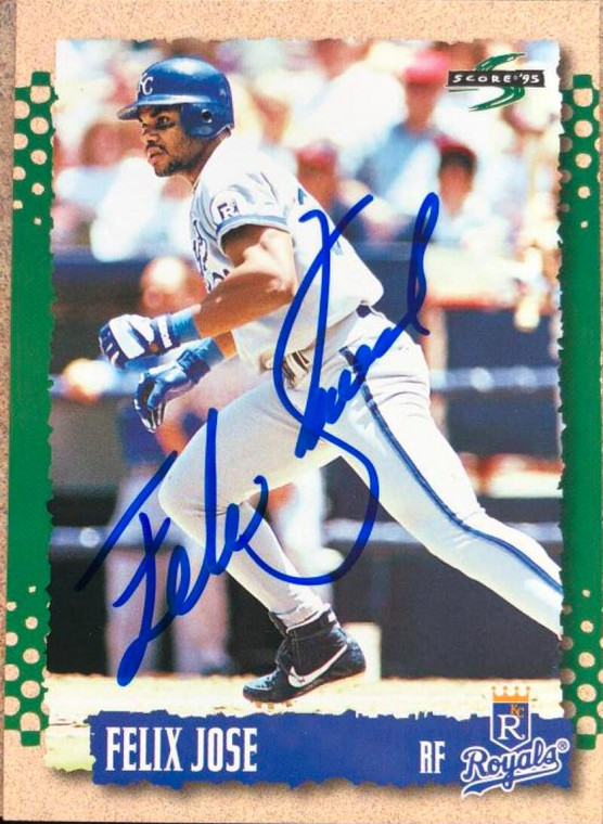 Felix Jose Autographed 1995 Score #82