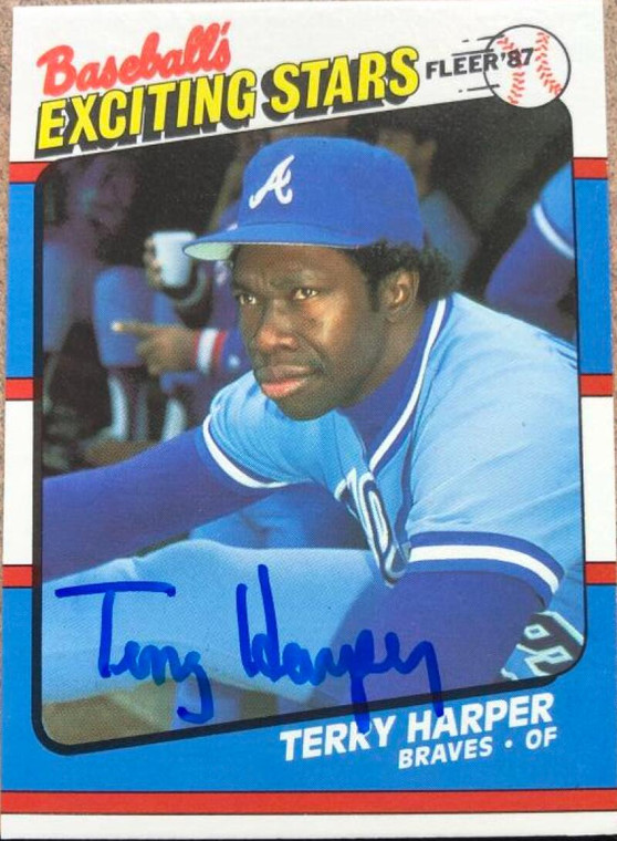 Terry Harper Autographed 1987 Fleer Exciting Stars #22