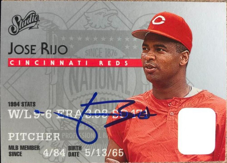 Jose Rijo Autographed 1995 Studio #85