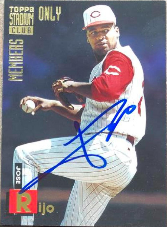 Jose Rijo Autographed 1994 Stadium Club Members Only #40