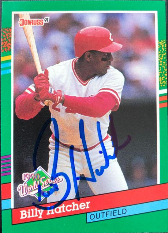 Billy Hatcher Autographed 1991 Donruss #763