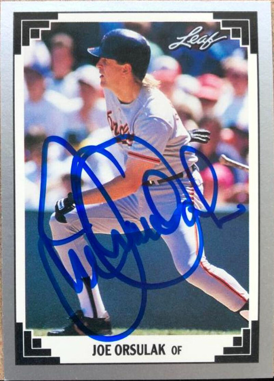 Joe Orsulak Autographed 1991 Leaf #152