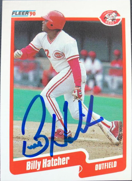 Billy Hatcher Autographed 1990 Fleer Update #U-13