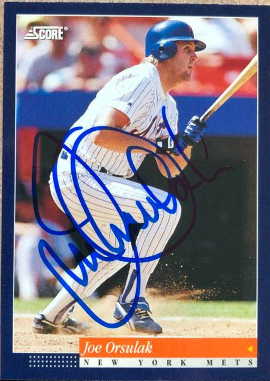 Joe Orsulak Autographed 1994 Score #398