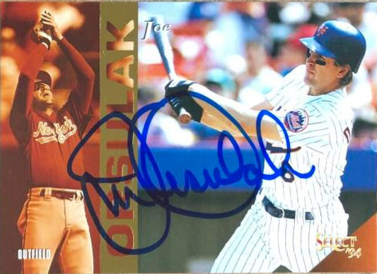 Joe Orsulak Autographed 1994 Score Select #94