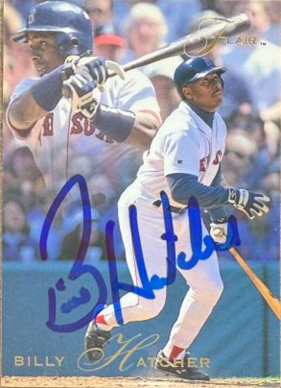 Billy Hatcher Autographed 1993 Flair #166 Boston Red Sox Card 