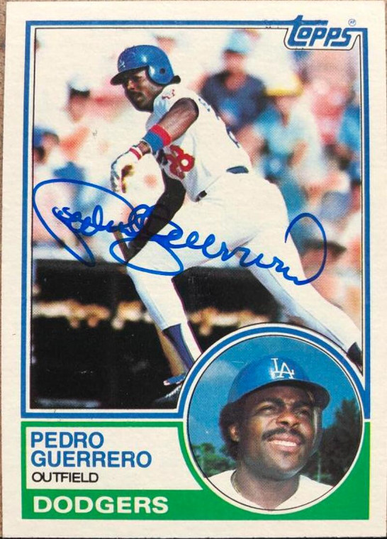 Pedro Guerrero Autographed 1983 Topps #425