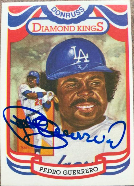 Pedro Guerrero Autographed 1984 Donruss Diamond Kings #24