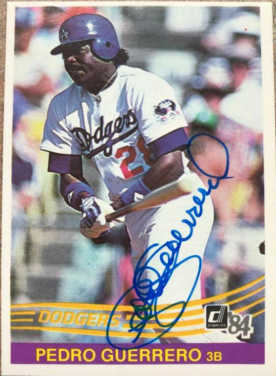 Pedro Guerrero Autographed 1984 Donruss #174