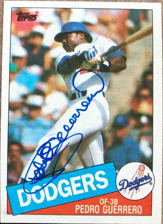 Pedro Guerrero Autographed 1985 Topps #575