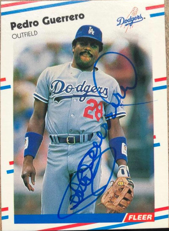 Pedro Guerrero Autographed 1988 Fleer #514