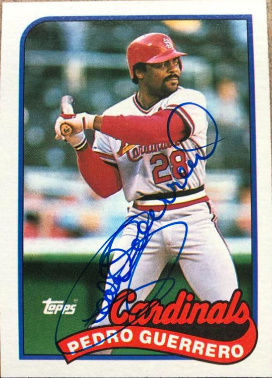 Pedro Guerrero Autographed 1989 Topps #780