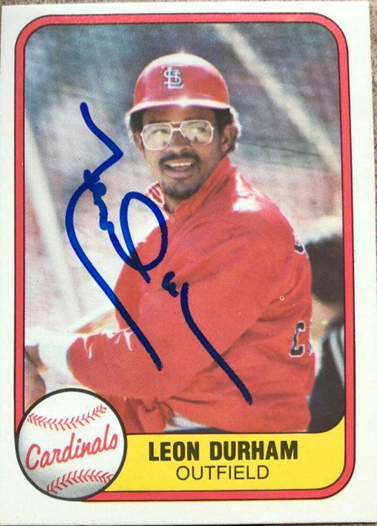 Leon Durham Autographed 1981 Fleer #540 Rookie Card
