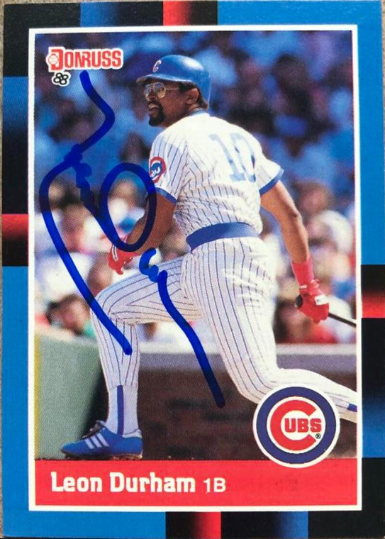 Leon Durham Autographed 1988 Donruss #191