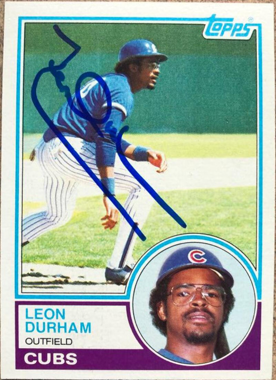 Leon Durham Autographed 1983 Topps #125