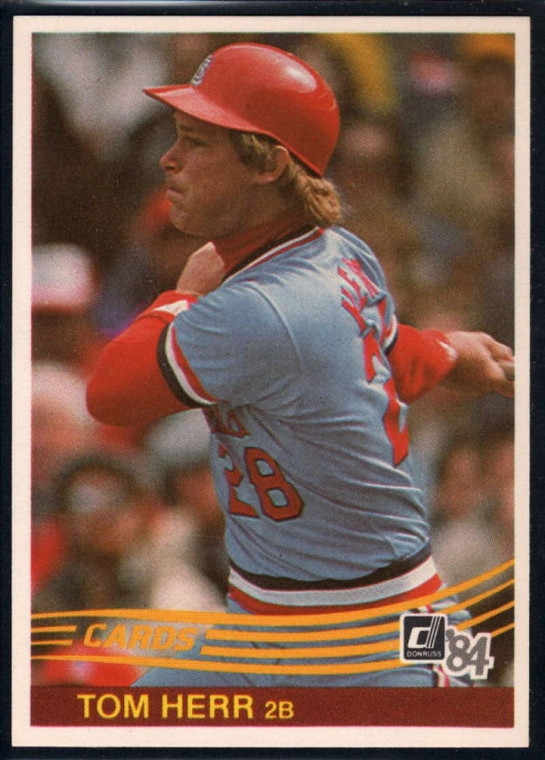 1984 Donruss #596 Tom Herr VG St. Louis Cardinals 