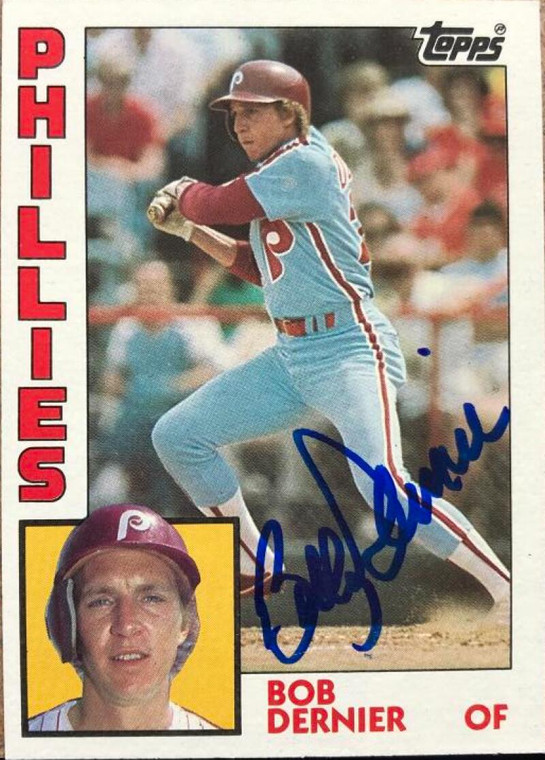 Bob Dernier Autographed 1984 Topps #358