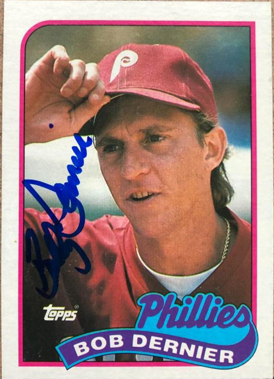 Bob Dernier Autographed 1989 Topps #418