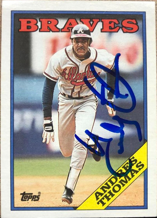 Andres Thomas Autographed 1988 Topps #13