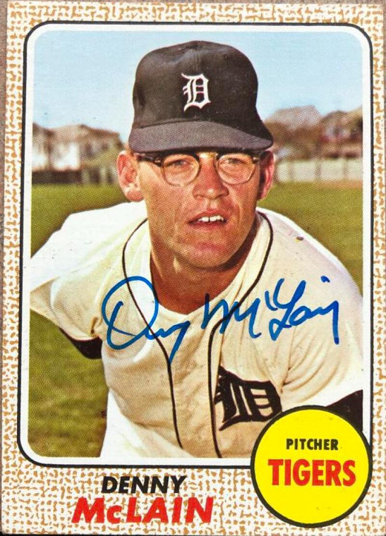 Denny McLain Autographed 1968 Topps #40
