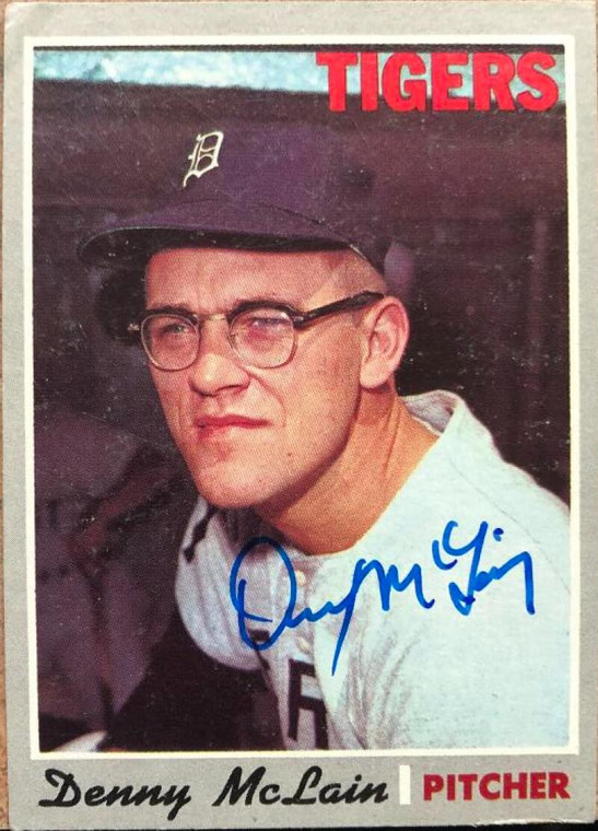 Denny McLain Autographed 1970 Topps #400