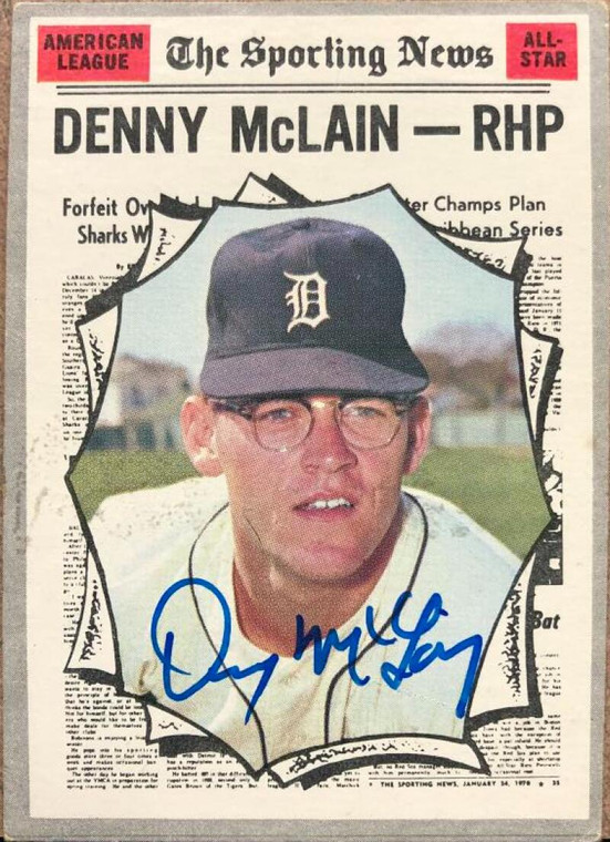 Denny McLain Autographed 1970 Topps #467