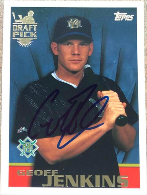 Geoff Jenkins Autographed 1996 Topps #24 Rookie Card