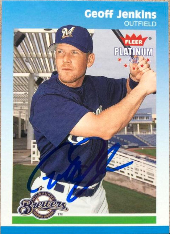 Geoff Jenkins Autographed 2002 Fleer Platinium #159