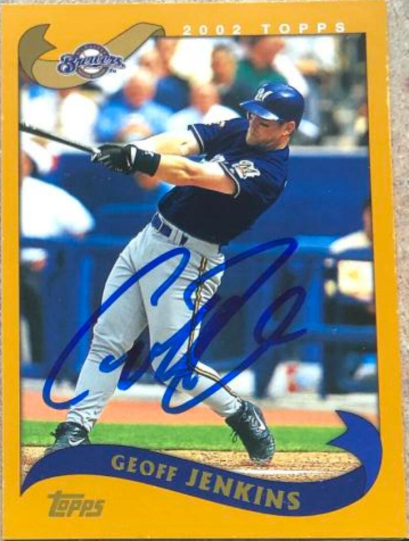 SOLD 106884 Geoff Jenkins Autographed 2002 Topps #527