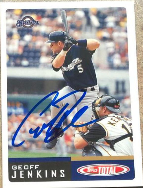 Geoff Jenkins Autographed 2002 Topps Total #510