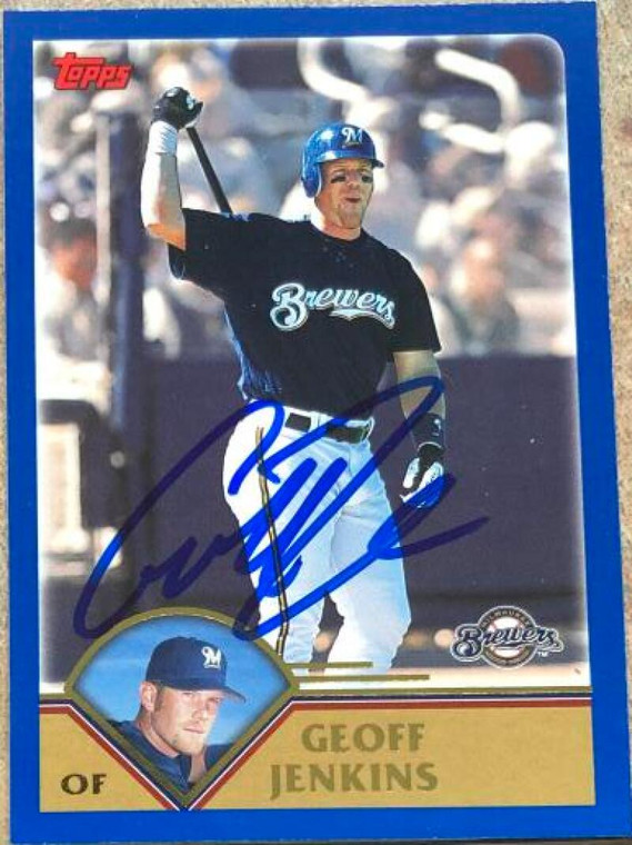 Geoff Jenkins Autographed 2003 Topps #435