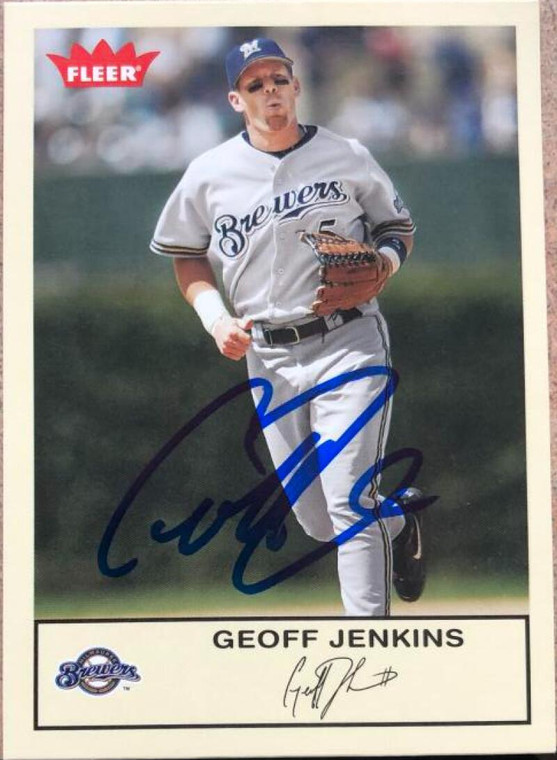 Geoff Jenkins Autographed 2005 Fleer Tradition #97