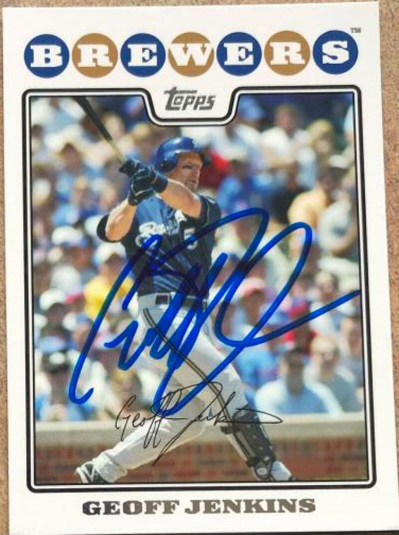 Geoff Jenkins Autographed 2008 Topps #206