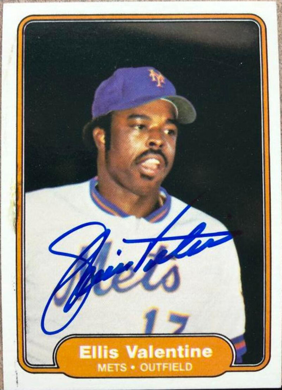 Ellis Valentine Autographed 1982 Fleer #541