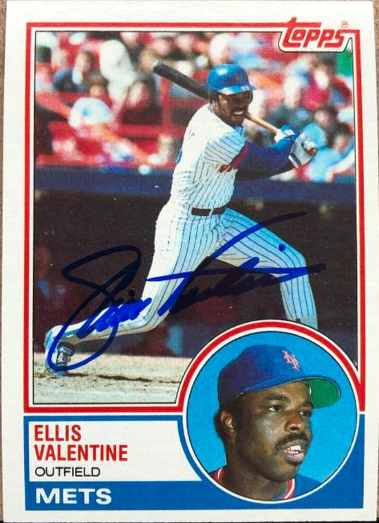 Ellis Valentine Autographed 1983 Topps #653