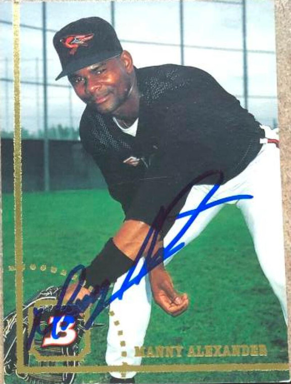 Manny Alexander Autographed 1994 Bowman #215