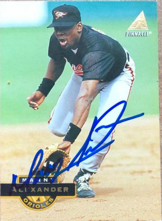 Manny Alexander Autographed 1994 Pinnacle #35