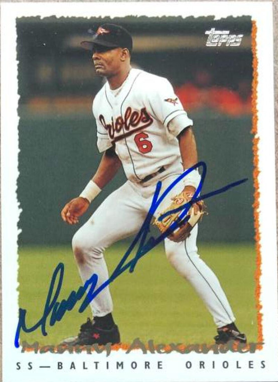 Manny Alexander Autographed 1995 Topps Traded & Rookies #59T