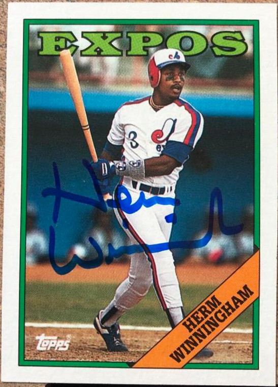 Herm Winningham Autographed 1988 Topps #614