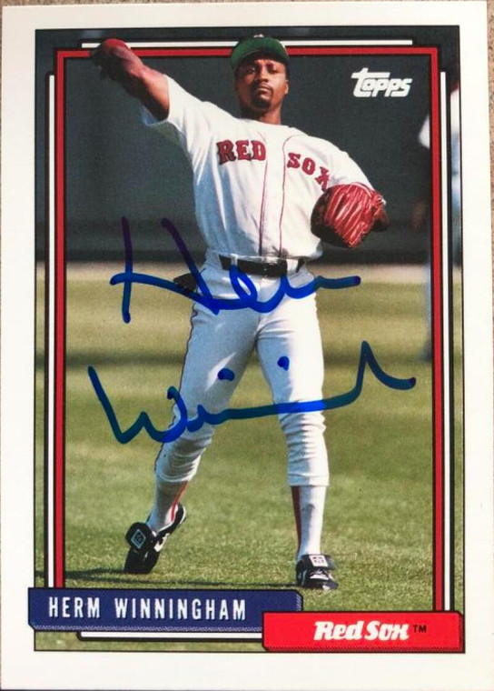 Herm Winningham Autographed 1992 Topps Traded #131T